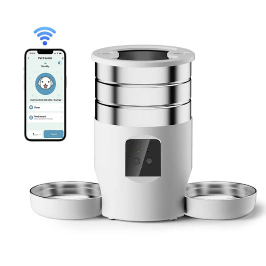 Pawzzle Duo | Smart WiFi Pet Feeder with Dual Bowls (4.5L)