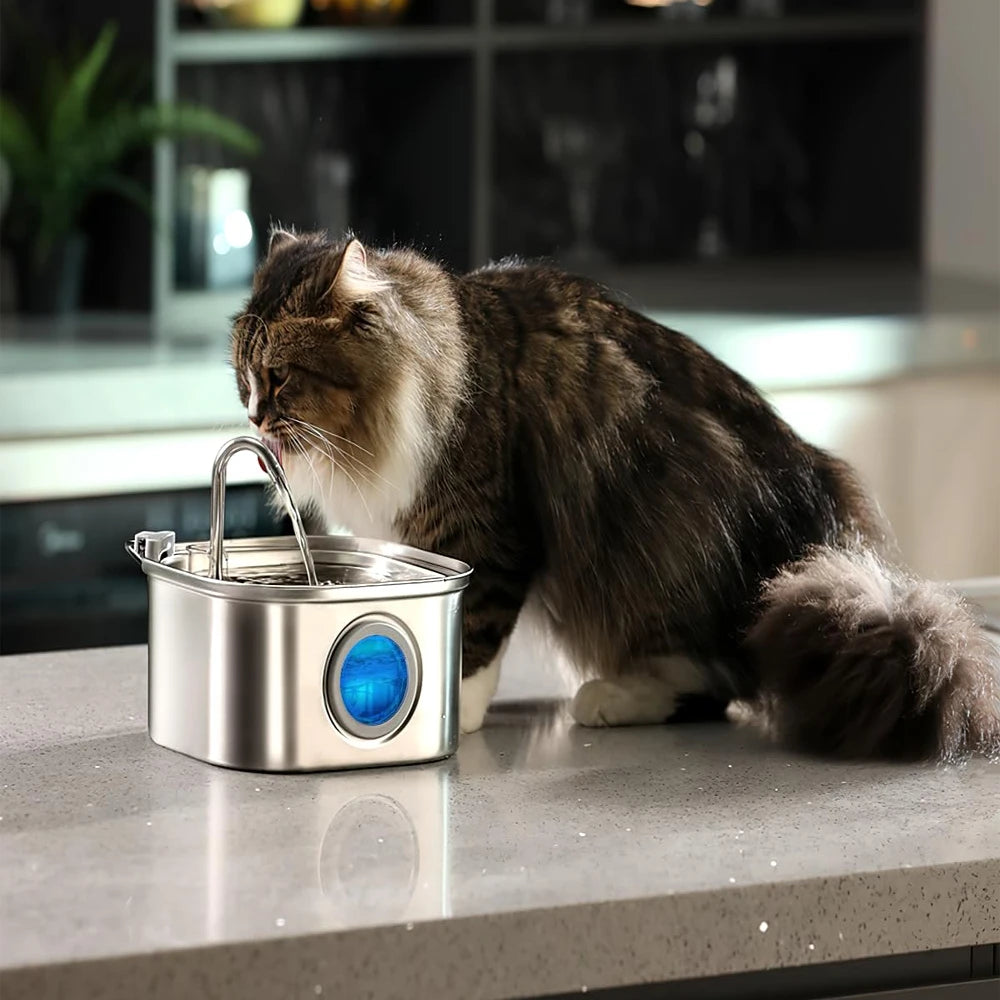 Pawzzle Flow | Smart Stainless Steel Pet Fountain (3.2L)