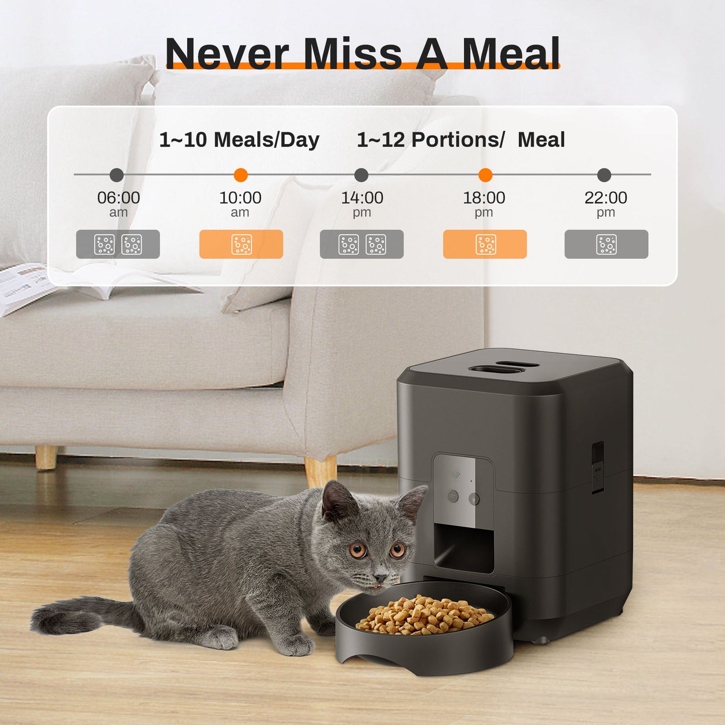 Pawzzle Solo | Smart WiFi Automatic Pet Feeder (2L)