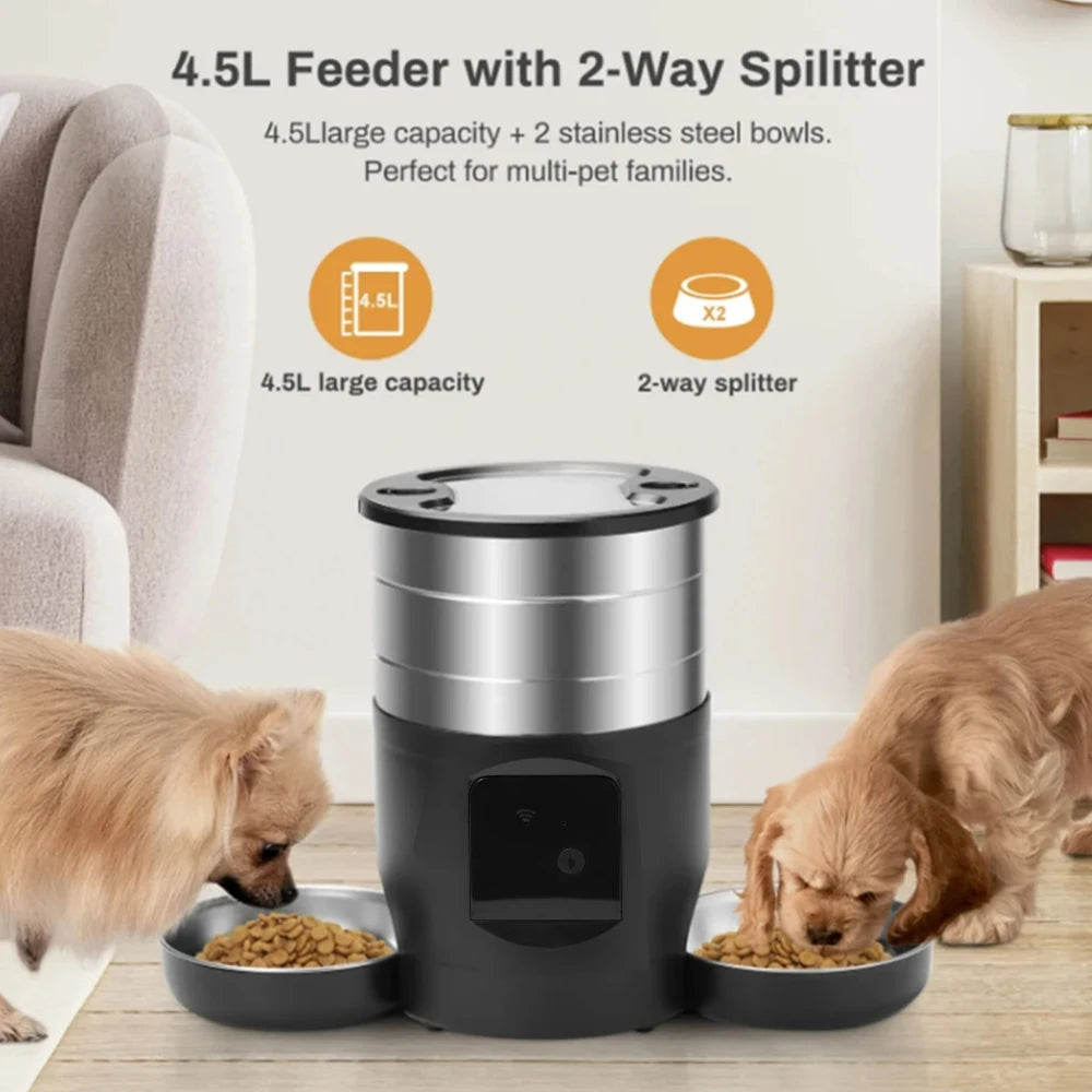 Pawzzle Duo | Smart WiFi Pet Feeder with Dual Bowls (4.5L)