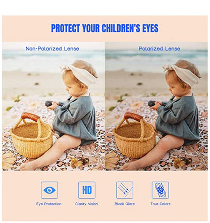 New Children Vintage Frosted Round Outdoor Sun Protection Sunglasses