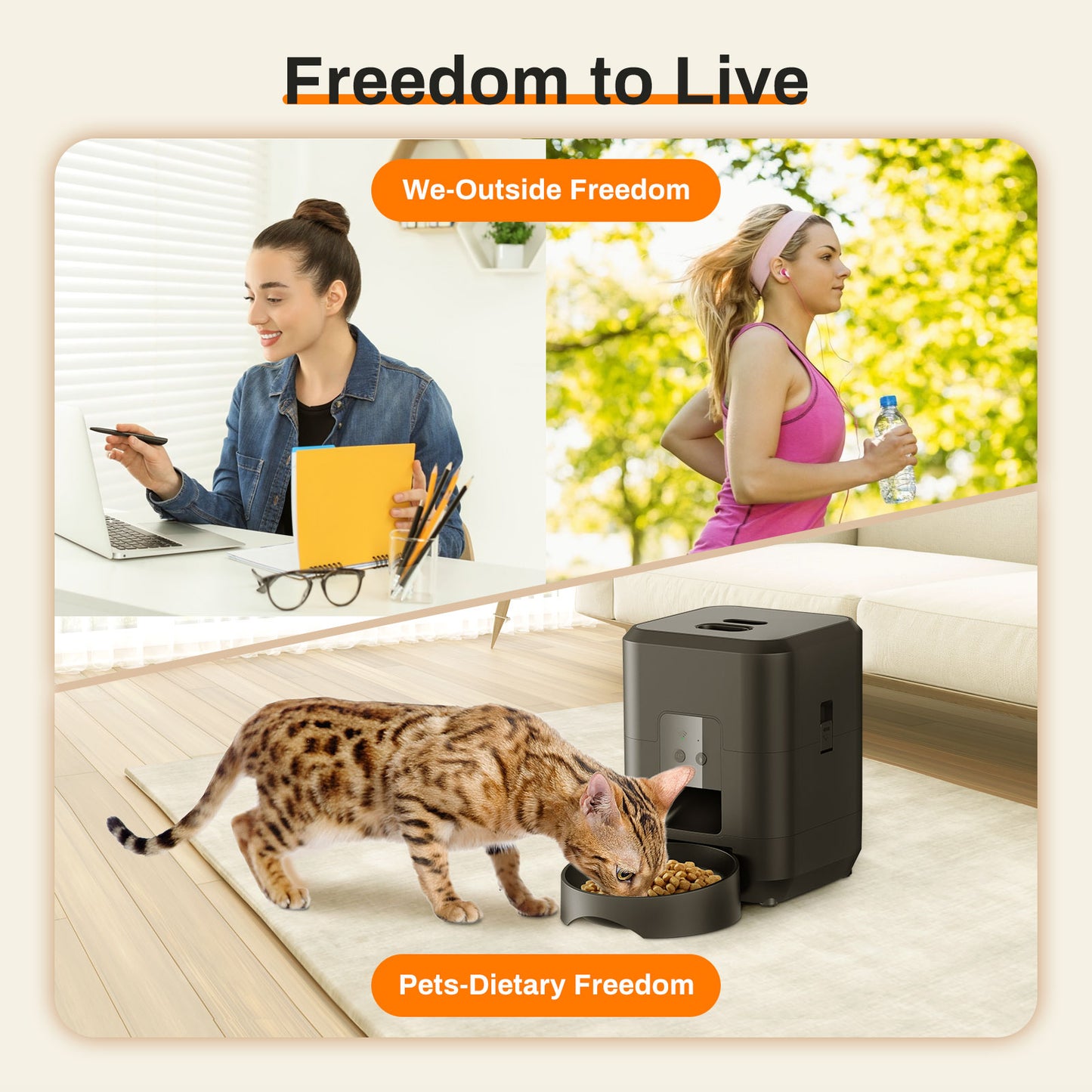 Pawzzle Solo | Smart WiFi Automatic Pet Feeder (2L)